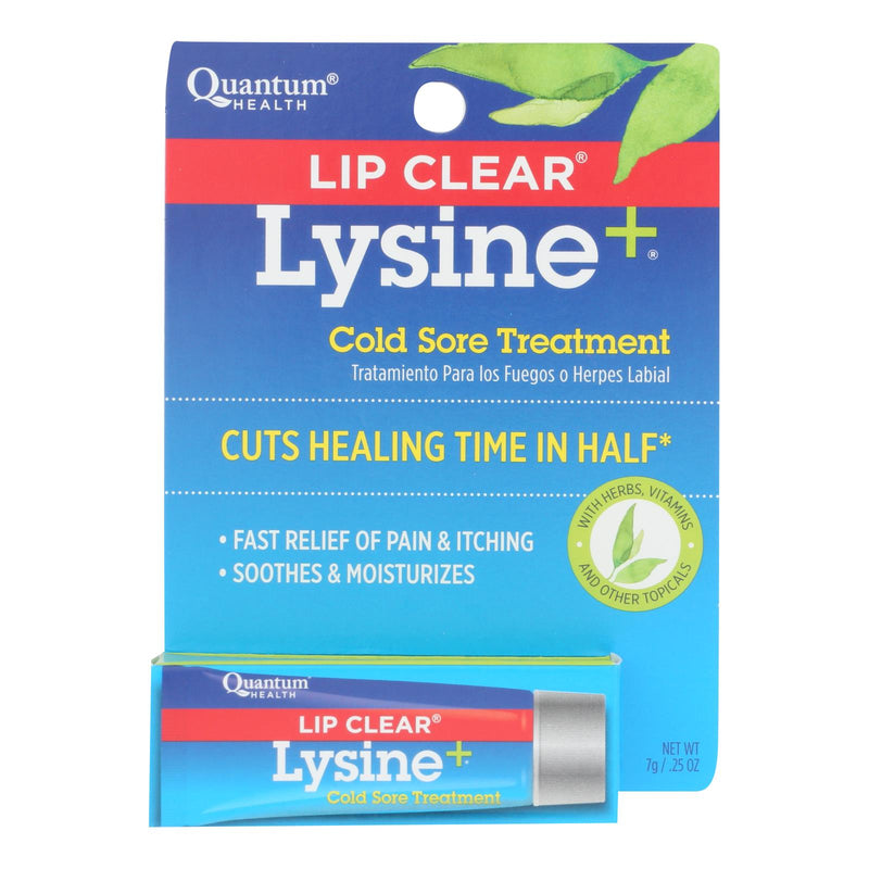 Quantum Lipclear Lysine + Cold Sore Treatment: Natural Relief for Lippen Soreness - 0.25 Oz - Cozy Farm 