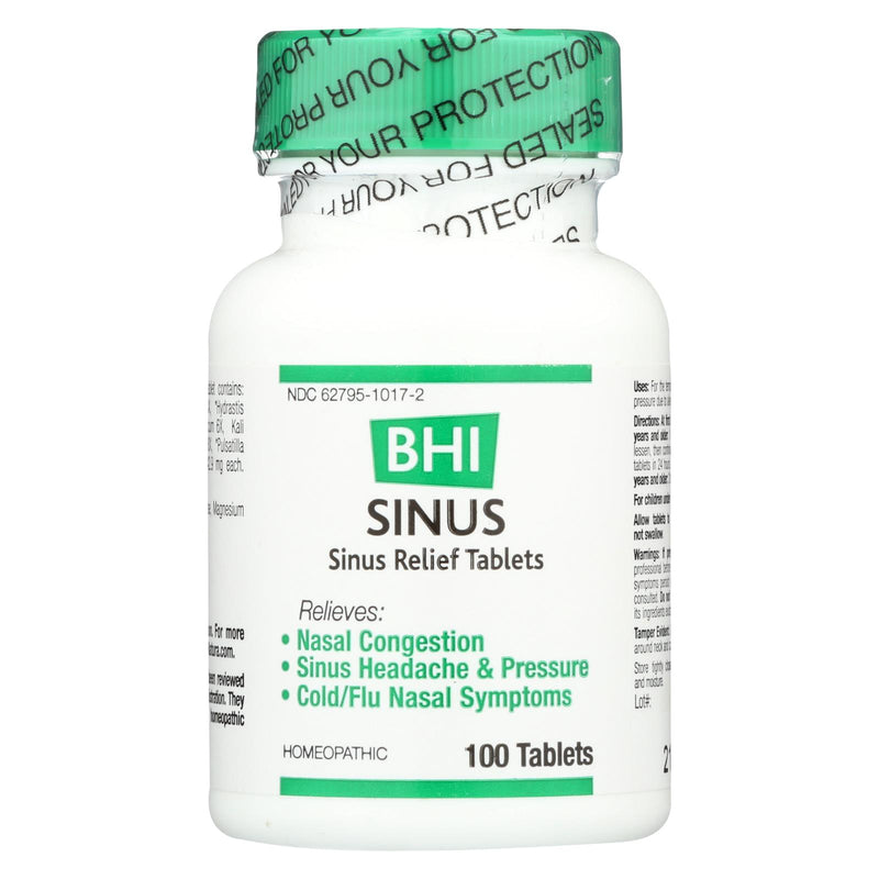 Bhi Sinus Relief Tablets for Fast Nasal Congestion (Pack of 100) - Cozy Farm 