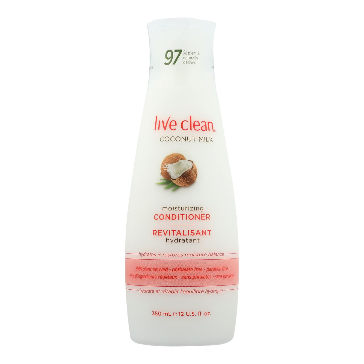 LiveClean Coconut Milk Conditioner (12 Fl Oz) - Cozy Farm 