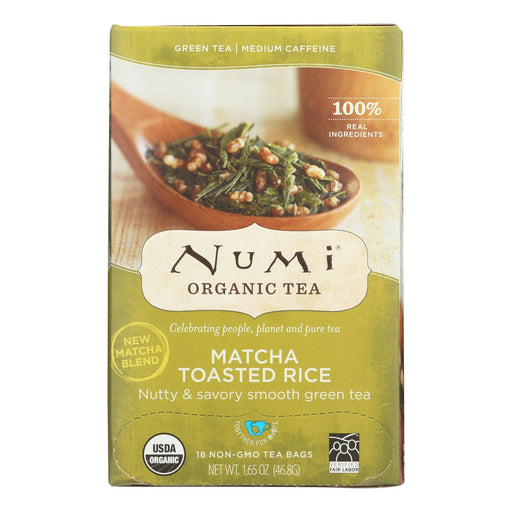 Numi Organic Toasted Rice Green Tea (Pack of 6 - 18 Bags) - Cozy Farm 