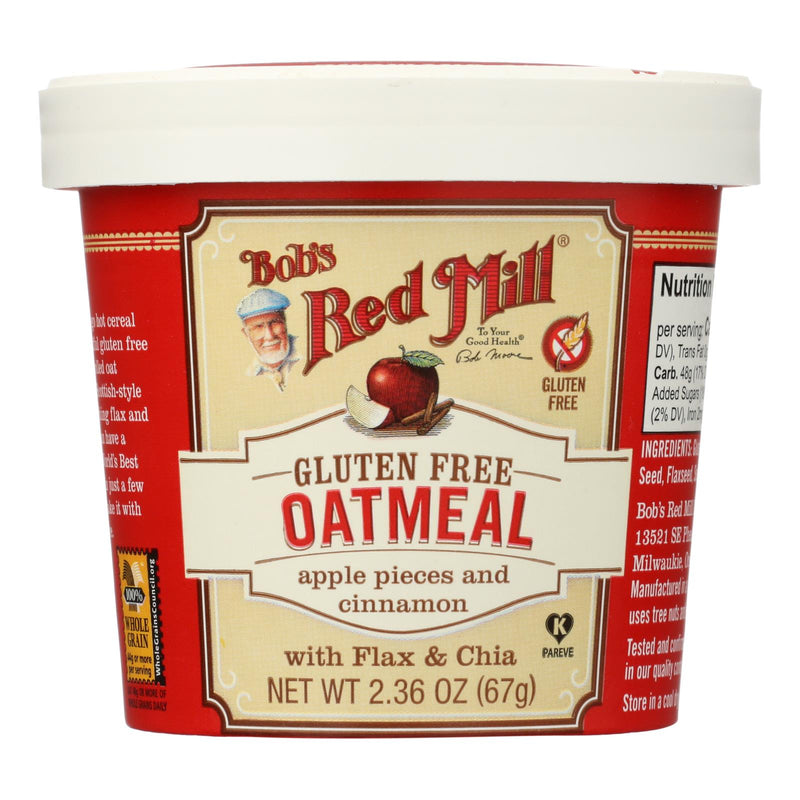 Bob's Red Mill Gluten-Free Oatmeal Cup, Apple & Cinnamon, 2.36 oz, 12-Pack - Cozy Farm 