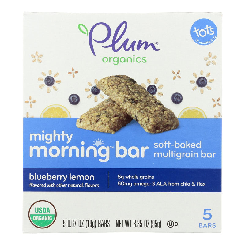 Plum Organics Mighty Morning Tots Snacks Blueberry Lemon (Pack of 8 - 3.35 Oz.) - Cozy Farm 