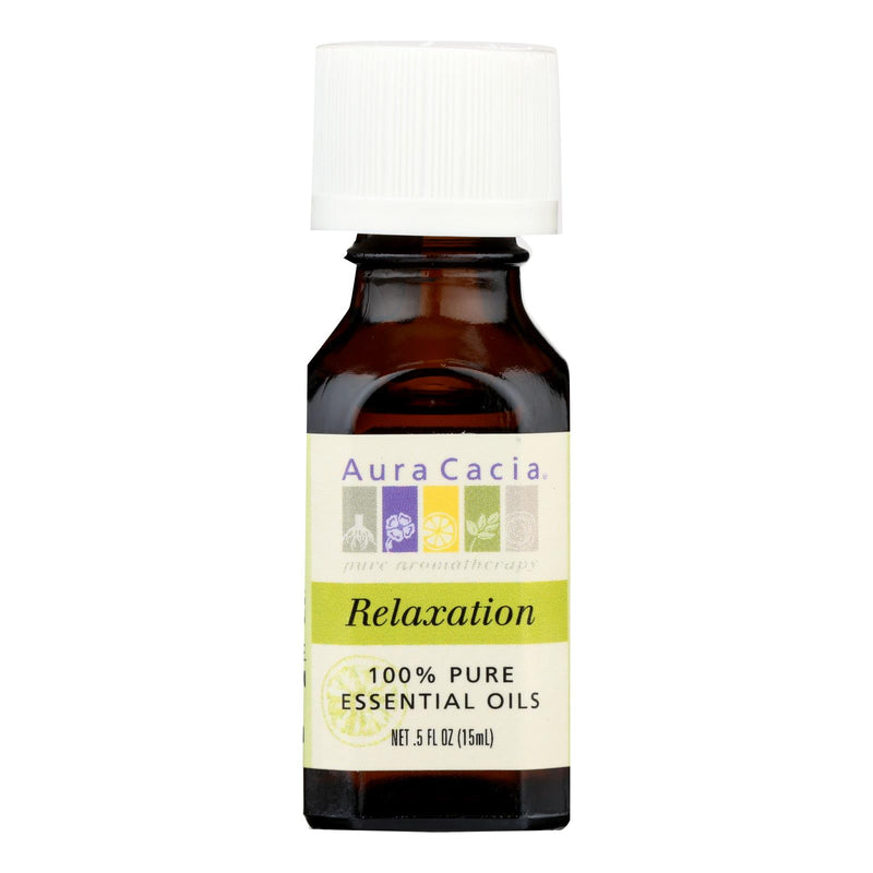 Aura Cacia Relaxation Essential Oil Blend, Soothing Aromatherapy, 0.5 Fl Oz - Cozy Farm 