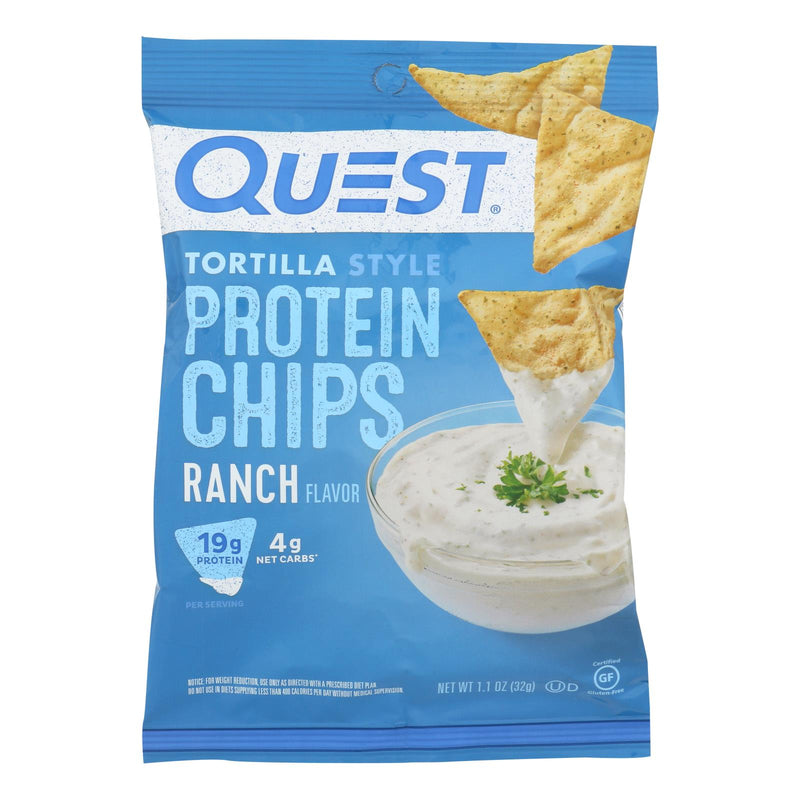 Quest Nutrition Ranch Tortilla Style Protein Chips (Pack of 8) - 1.1 Oz. - Cozy Farm 