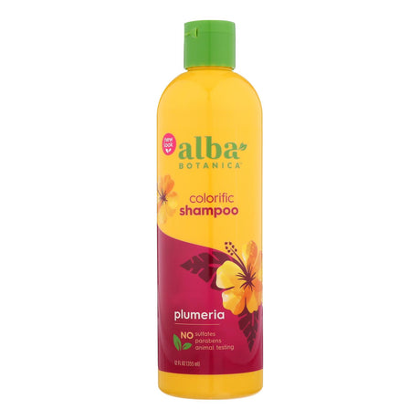 Alba Botanica Colorific Plumeria Shampoo, 12 Fl Oz - Cozy Farm 