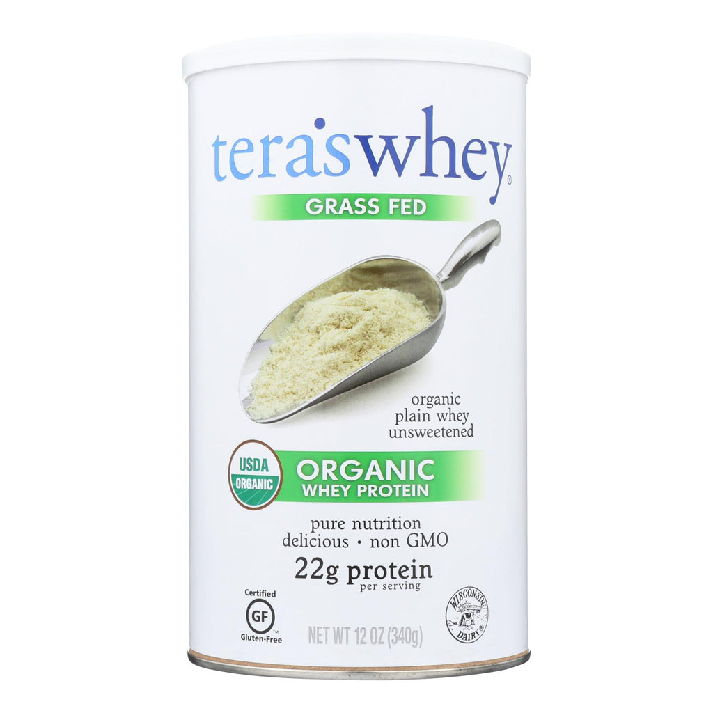 Organic Plain Unsweetened Teras Whey Protein Powder (12 Oz.) - Cozy Farm 