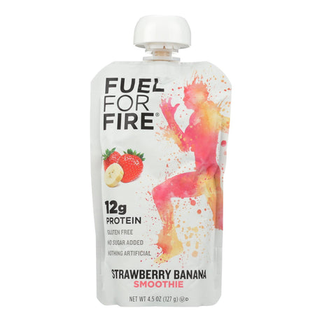 Fuel For Fire Strawberry Banana Smoothie (Pack of 12 - 4.5 Oz.) - Cozy Farm 
