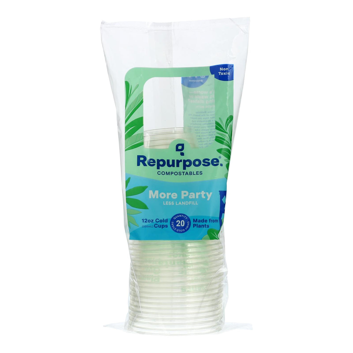 repurpose-clear-compostable-cups-case-of-12-20-count - Cozy Farm 