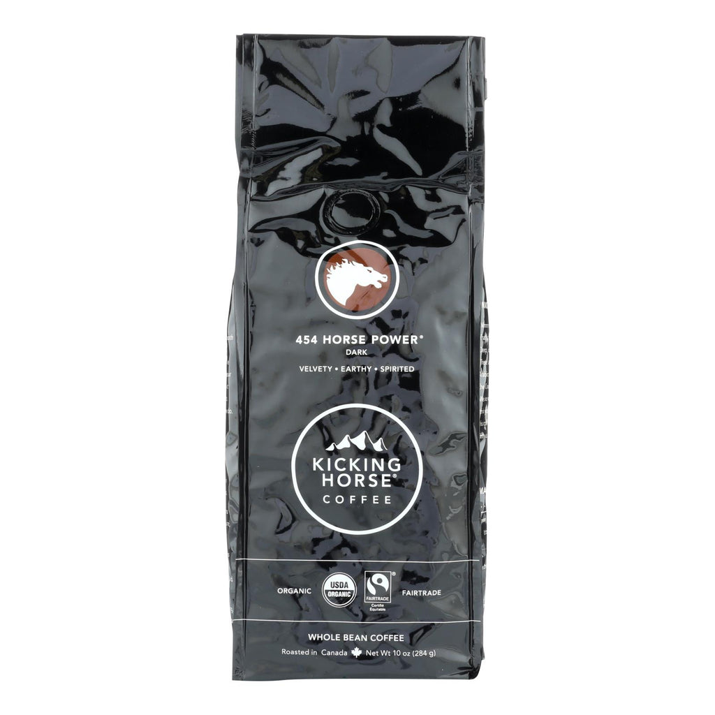 Kicking Horse Coffee - Organic Whole Bean (Pack of 6) - 454 Horspwr Dark Roast - 10 Oz - Cozy Farm 