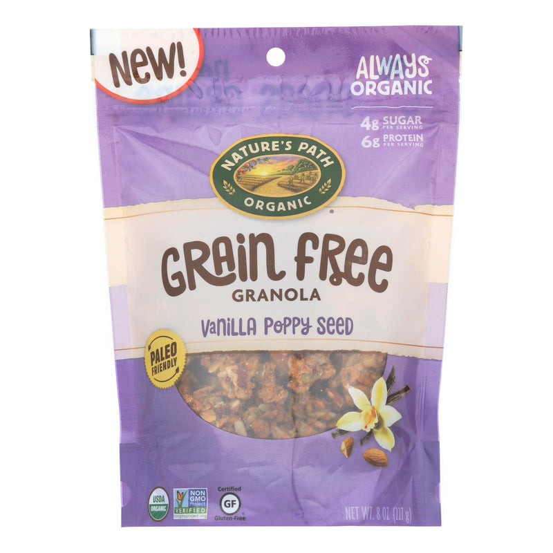 Nature's Path Organic Granola, Grain Free Vanilla Poppy Seeds, 8 Oz., 6-Pack - Cozy Farm 