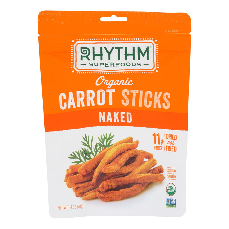 Rhythm Superfoods LLC Organic Carrot Sticks Naked (Pack of 12 - 1.4 Oz.) - Cozy Farm 