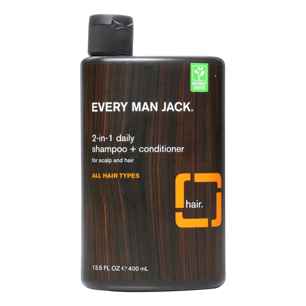 Every Man Jack  2-in-1 Daily Shampoo Plus Conditioner for Scalp and Hair - All Hair Types - 13.5 Oz - Cozy Farm 