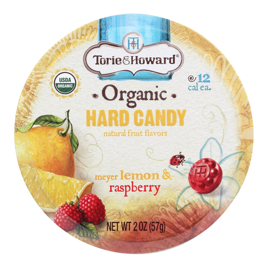 Torie and Howard Organic Hard Candy - Lemon and Raspberry (Pack of 8, 2 Oz) - Cozy Farm 