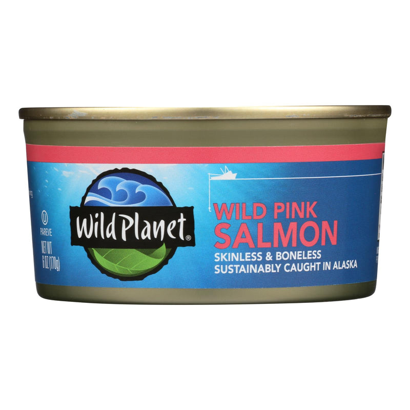 Wild Planet Skinless & Boneless Wild Alaskan Pink Salmon (Pack of 12 - 6 Oz.) - Cozy Farm 
