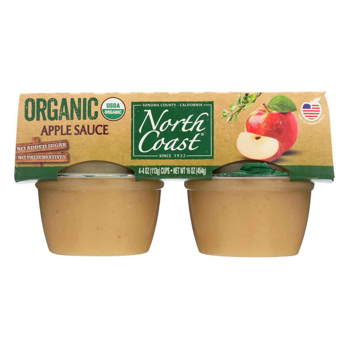 North Coast Organic Applesauce 12x4 Oz. - Cozy Farm 