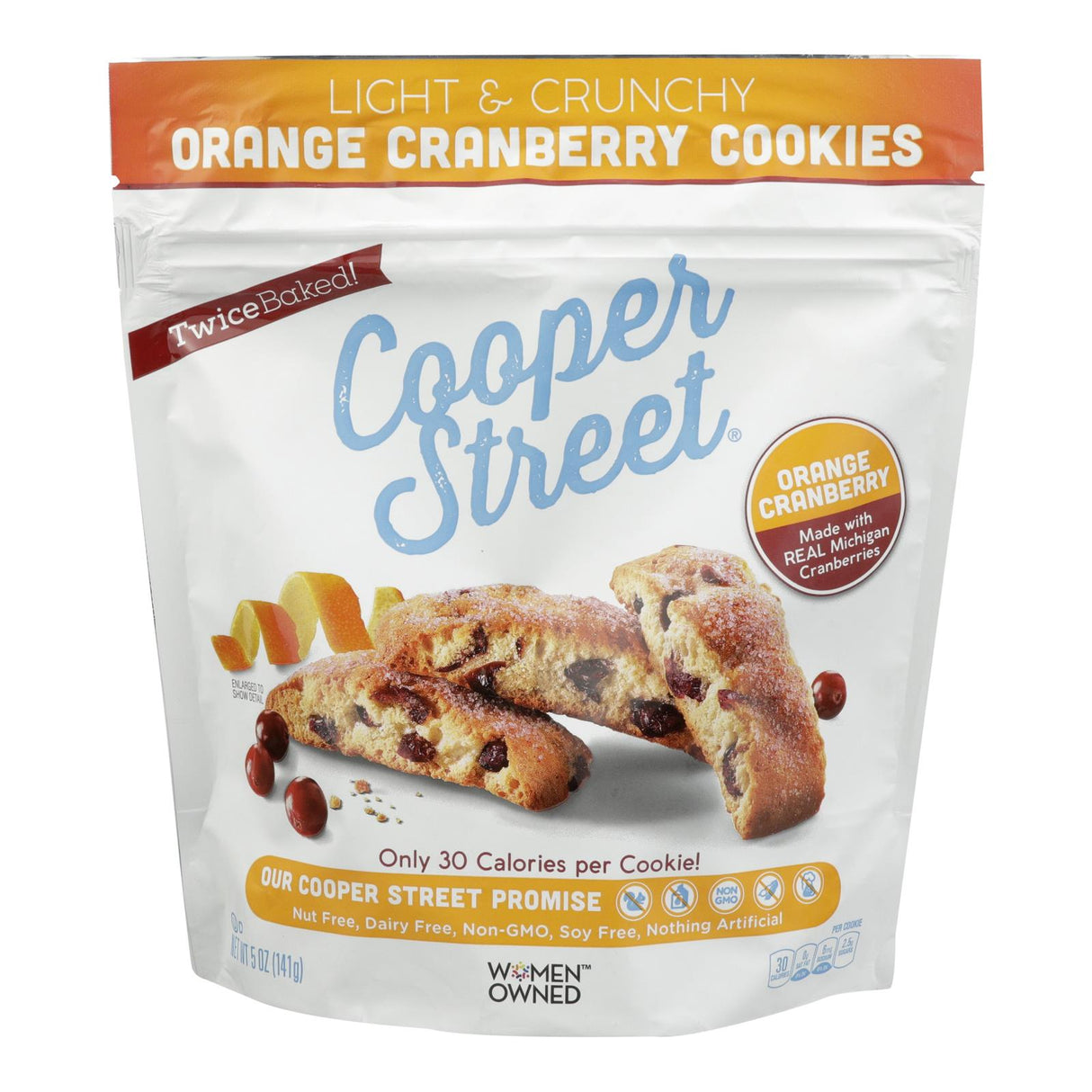 Cooper Street Cookies Orange Cranberry Delight (Pack of 6 - 5 Oz.) - Cozy Farm 