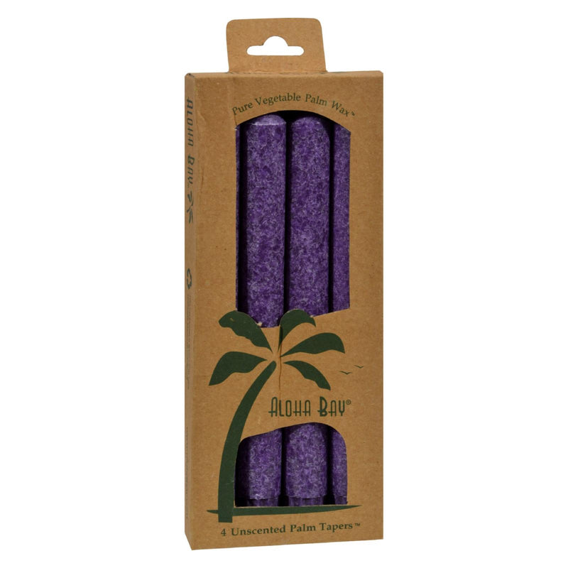Aloha Bay Violet Palm Tapers (Set of 4) - Cozy Farm 