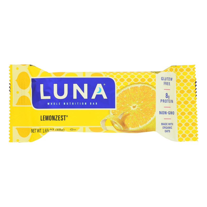 Luna Organic Lemon Zest Bars by Clif (15x 1.69 Oz.) - Cozy Farm 