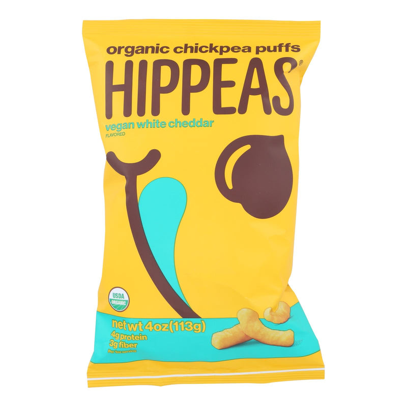 Organic Hippeas Chickpea Puff (Pack of 12) - White Cheddar Flavor - 4 Oz. - Cozy Farm 