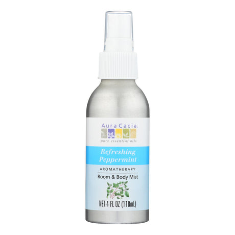 Aura Cacia Aromatherapy Energizing Peppermint Mist (4 Fl Oz) - Cozy Farm 