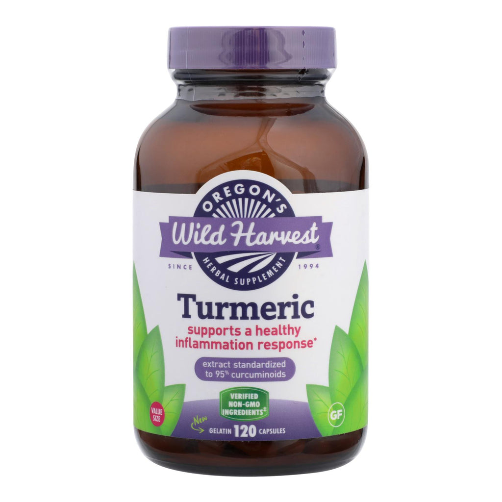 Oregon Wild Harvest Turmeric Herbal Supplement (Pack of 1 - 120 Vcap) - Cozy Farm 