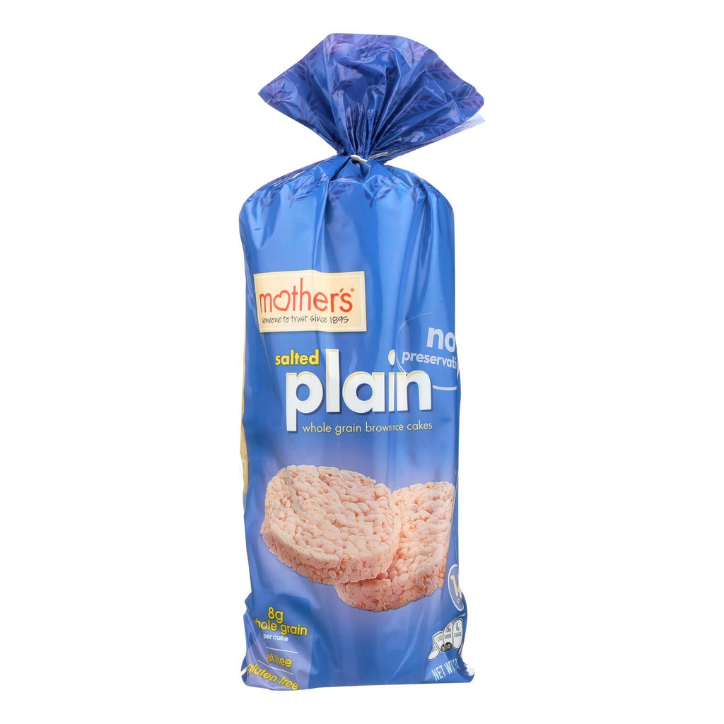 Mother's Whole Grain Rice Cakes - Plain Salted - Case Of 12 - 4.5 Oz. - Cozy Farm 