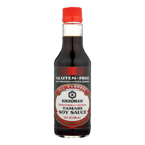 Kikkoman Naturally Brewed Tamari Soy Sauce (Pack of 6 x 10 fl oz) - Cozy Farm 