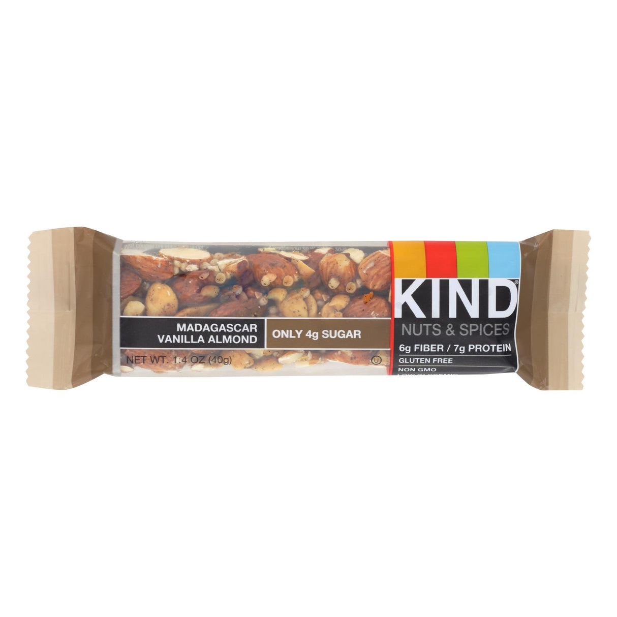 Kind Madagascar Vanilla Almond Bars - 1.4 Oz - Pack of 12 - Cozy Farm 