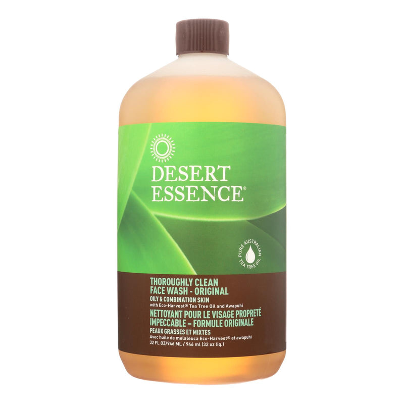 Desert Essence Thoroughly Clean Face Wash for Oily and Combination Skin, 32 fl oz - Cozy Farm 