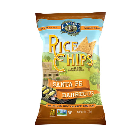 Lundberg Family Farms Santa Fe Barbecue Rice Chips (12 Pack of 6 Oz. Bags) - Cozy Farm 