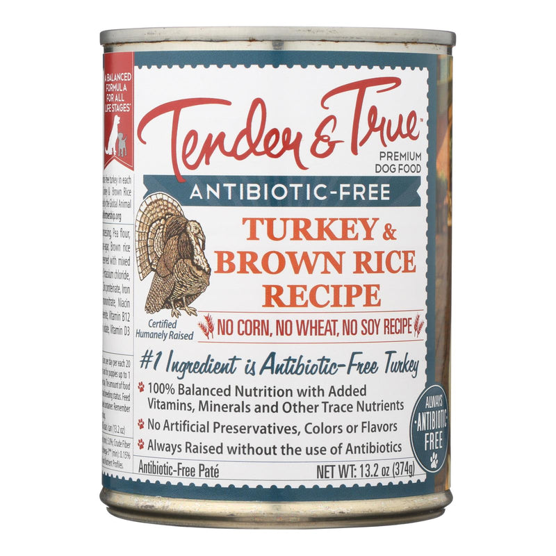 Tender & True Dog Food Turkey & Brown Rice for Sensitive Stomachs (Pack of 12) - 13.2 Oz. - Cozy Farm 