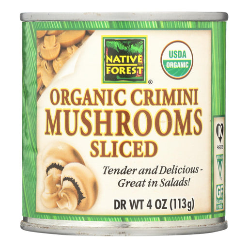 Native Forest Organic Crimini Sliced Mushrooms (Pack of 12 - 4 Oz Each) - Cozy Farm 