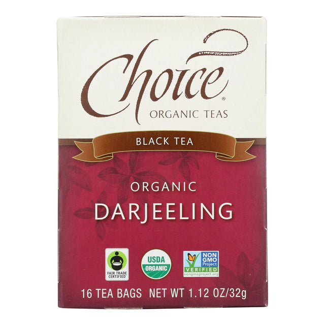 Choice Organic Teas Darjeeling Tea - 16 (Pack of 6) Tea Bags - Cozy Farm 