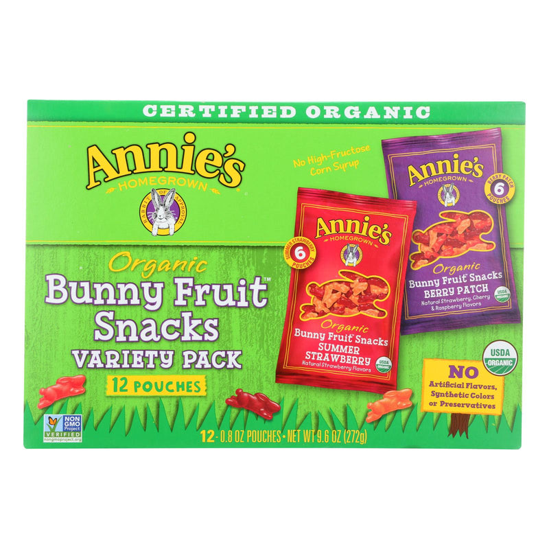 Annie's Homegrown Organic Bunny Fruit Snacks Mixed Berry Variety (Pack of 12 - 9.6 Oz.) - Cozy Farm 