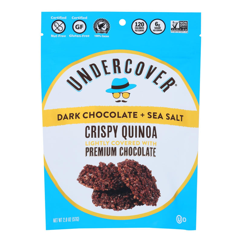 Undercover Quinoa Dark Chocolate + Sea Salt Crispy Quinoa Snack (Pack of 12 - 2 Oz.) - Cozy Farm 