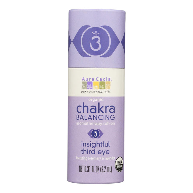 Aura Cacia Insightful Third Eye Balancing Chakra Roll-on, 0.31 Oz - Cozy Farm 