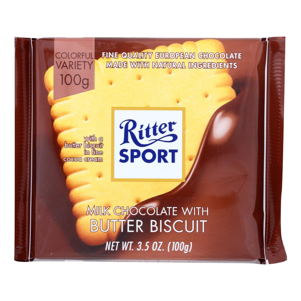 Ritter Sport Milk Chocolate Butter Biscuit (Pack of 11) 3.5 Oz Bars - Cozy Farm 