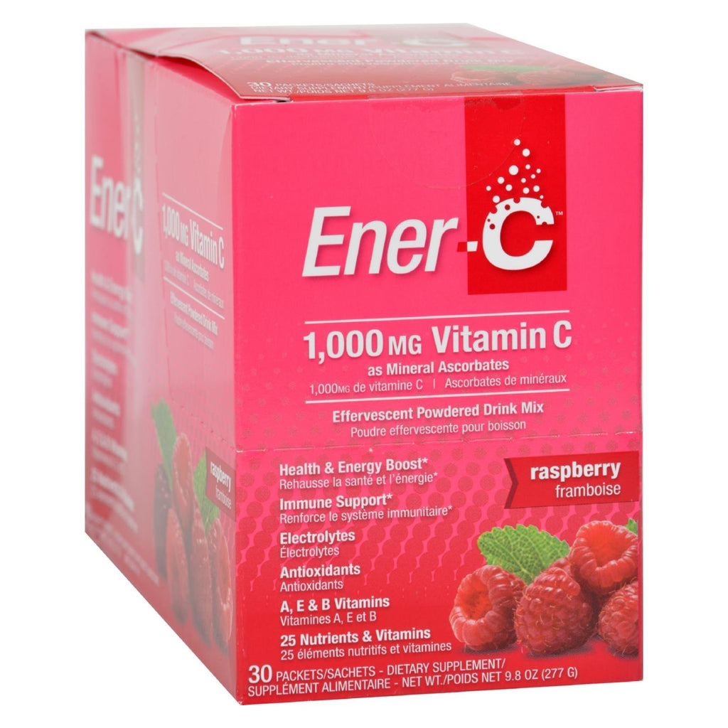 Ener-C Vitamin Drink Mix Raspberry - 1000mg (30 Packets) - Cozy Farm 