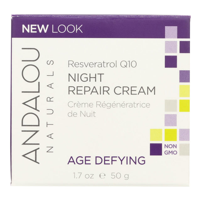 Andalou Naturals Resveratrol Q10 Overnight Age-Defying Night Repair Cream (1.7 Fl Oz) - Cozy Farm 
