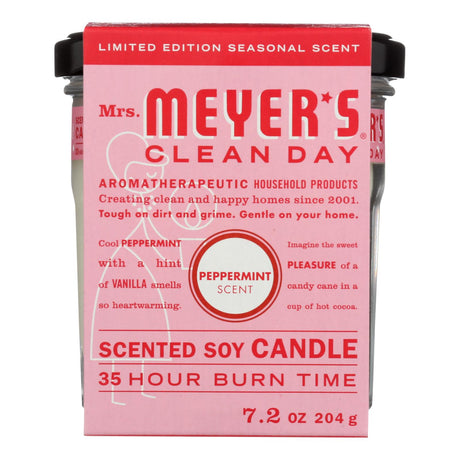 Mrs. Meyer's Clean Day Refreshing Peppermint Scented Soy Candle (Pack of 6) - 7.2 oz Per Candle - Cozy Farm 