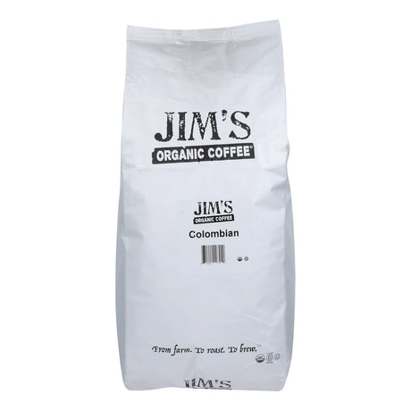 Jim's Organic Coffee Whole Bean Colombian Santa Marta Montesierra (5lbs) - Cozy Farm 