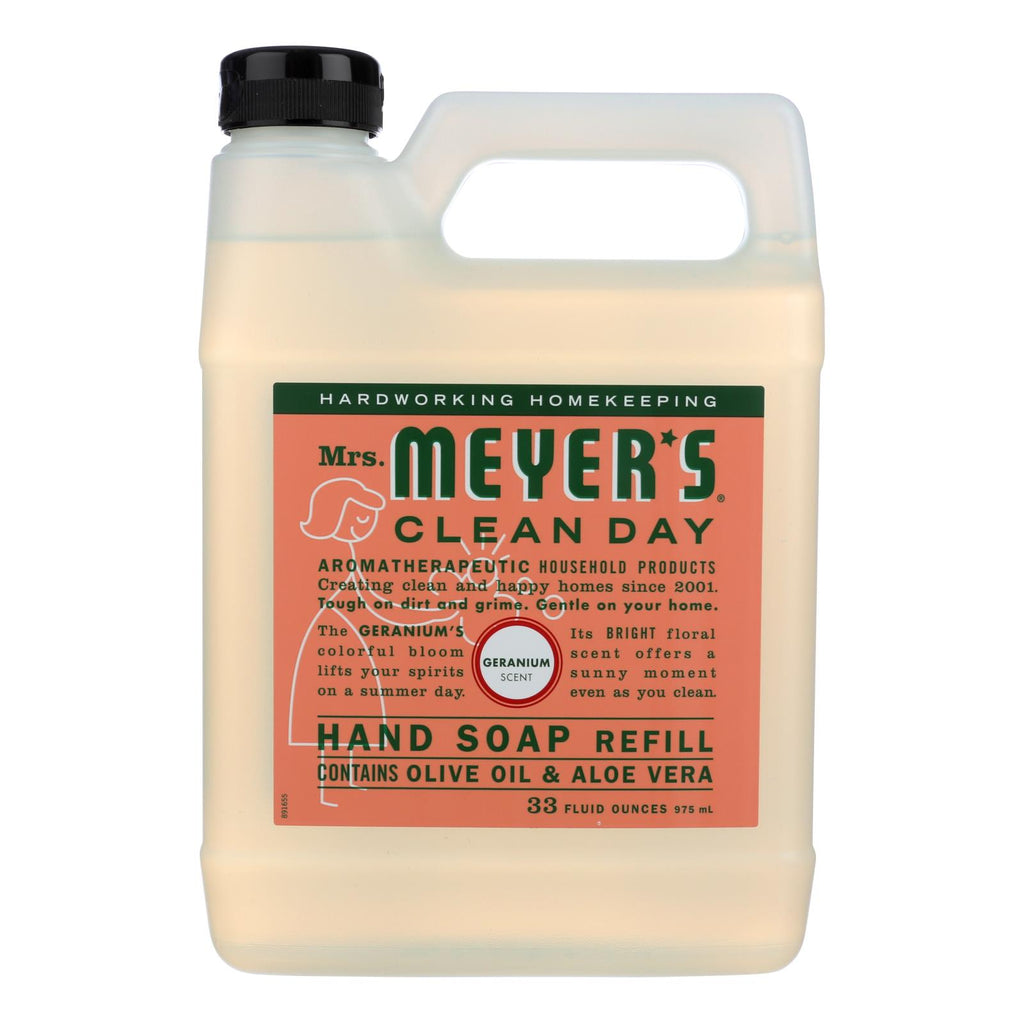 Mrs. Meyer's Clean Day Liquid Hand Soap Refill (Pack of 6) - Geranium - 33 Fl Oz - Cozy Farm 
