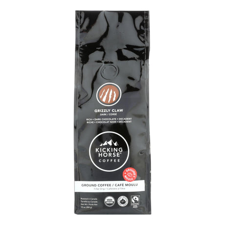 Kicking Horse Coffee Organic Ground Grizzly Claw Dark Roast 10 Oz (Pack of 6) - Cozy Farm 