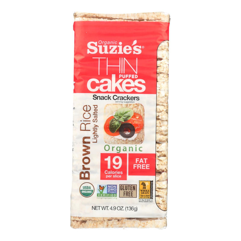 Suzie's Thinly Salted Brown Rice Cakes (Pack of 12 - 4.9 oz.) - Cozy Farm 
