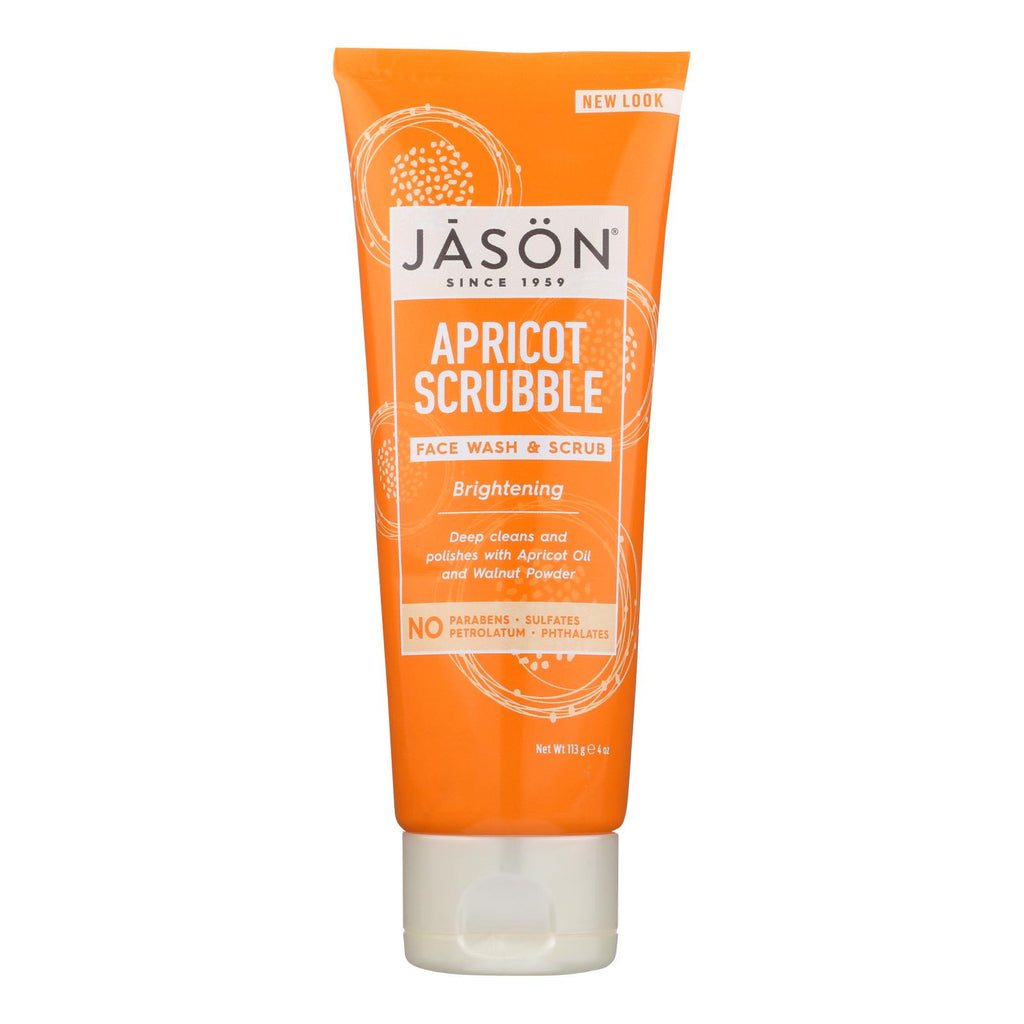Jason Facial Wash and Scrubble Apricot (4 Fl Oz.) - Cozy Farm 