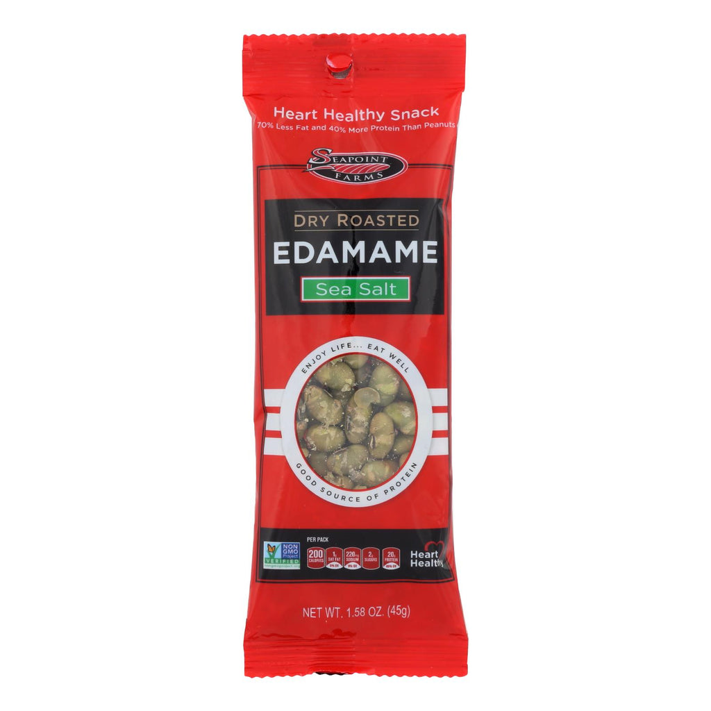 Seapoint Farms Edamame - Dry Roasted - Lightly Salted - 1.58 Oz - Case Of 12 - Cozy Farm 