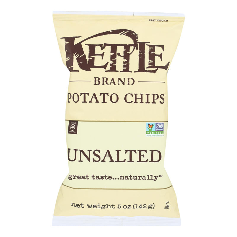 Kettle Brand Unsalted Potato Chips - 5 Oz. (Pack of 15) - Cozy Farm 