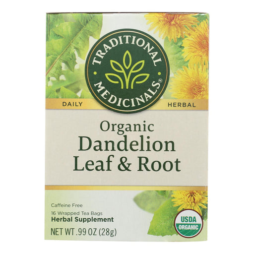 Traditional Medicinals Organic Dandelion Leaf Tea: Purity & Vitality in Every Sip (1 Case, 16 Packs) - Cozy Farm 