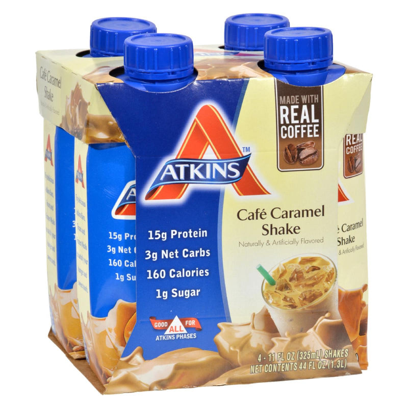 Atkins Caf√© Caramel Protein Shake (Pack of 4 - 11 Fl Oz) - Cozy Farm 