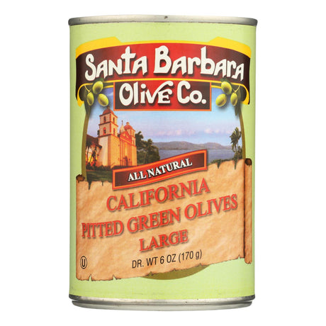 Santa Barbara California Pitted Green Olives (Pack of 12) - 5.75 Oz. each - Cozy Farm 